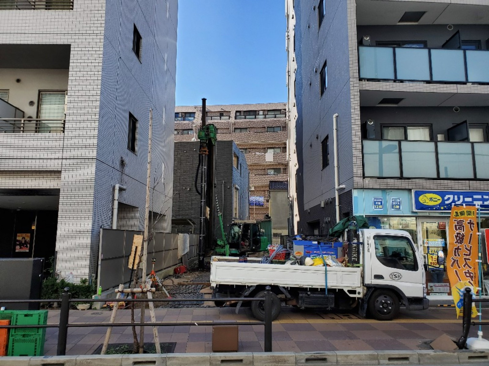 東京　基礎工事　鋼管杭工事新規現場スタートしました。